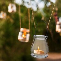 relaxdays Windlichter transparent, 12 St.