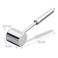 relaxdays Fleischklopfer silber