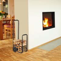 relaxdays Kaminholzwagen schwarz 41,0 x 42,5 x 100,0 cm