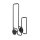 relaxdays Kaminholzwagen schwarz 41,0 x 42,5 x 100,0 cm