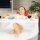 relaxdays Badewannenablage weiß, 1 St.