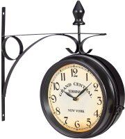 relaxdays Wanduhr beige schwarz Eisen 35,0 x 35,0 cm,...