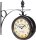 relaxdays Wanduhr beige schwarz Eisen 35,0 x 35,0 cm, Ø 22,0 cm