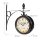 relaxdays Wanduhr beige schwarz Eisen 35,0 x 35,0 cm, Ø 22,0 cm