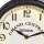 relaxdays Wanduhr beige schwarz Eisen 35,0 x 35,0 cm, Ø 22,0 cm