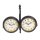 relaxdays Wanduhr beige schwarz Eisen 35,0 x 35,0 cm, Ø 22,0 cm