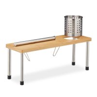 relaxdays Küchen-Organizer braun, silber 55,0 x 18,0...