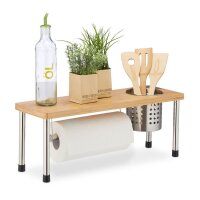 relaxdays Küchen-Organizer braun, silber 55,0 x 18,0 x 21,0 cm, 1 St.