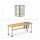 relaxdays Küchen-Organizer braun, silber 55,0 x 18,0 x 21,0 cm, 1 St.