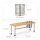 relaxdays Küchen-Organizer braun, silber 55,0 x 18,0 x 21,0 cm, 1 St.