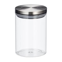 relaxdays Vorratsdosen 14,0 cm hoch transparent 0,6 l, 3 St.