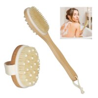 relaxdays Massagebürsten-Set braun Holz, 2 St.