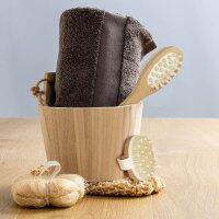 relaxdays Massagebürsten-Set braun Holz, 2 St.