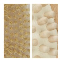 relaxdays Massagebürsten-Set braun Holz, 2 St.