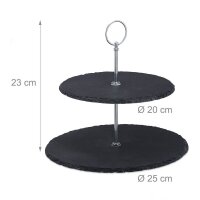 relaxdays Etagere anthrazit 23,0 cm  ( 10030730_0 )