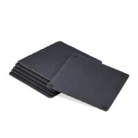relaxdays Schieferplatten anthrazit 25,0 x 25,0 cm, 6 St.