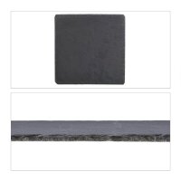 relaxdays Schieferplatten anthrazit 25,0 x 25,0 cm, 6 St.