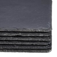 relaxdays Schieferplatten anthrazit 25,0 x 25,0 cm, 6 St.