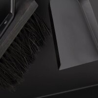 relaxdays Kaminbesteck schwarz, braun, 1 St.