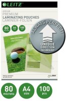 LEITZ Laminierfolien UDT glänzend für A4 80 micron, 100 St.