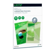 LEITZ Laminierfolien UDT glänzend für A4 80 micron, 25 St.