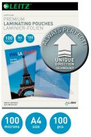LEITZ Laminierfolien UDT glänzend für A4 100 micron, 100 St.