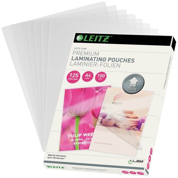 LEITZ Laminierfolien UDT glänzend für A4 125 micron, 100 St.