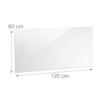 relaxdays Spritzschutz Küche transparent 120,0 x 0,6...