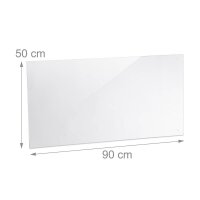 relaxdays Spritzschutz Küche transparent 90,0 x 0,6...