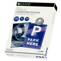 LEITZ Laminierfolien UDT glänzend für A4 250...