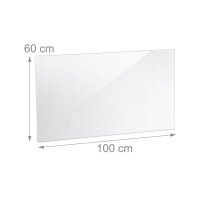 relaxdays Spritzschutz Küche transparent 100,0 x 0,6...