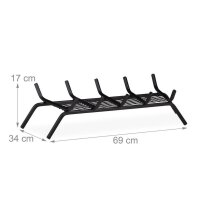 relaxdays Kaminrost schwarz