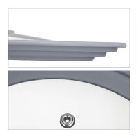 relaxdays Universal-Topfdeckel grau Ø 31,5 cm, 1 St.