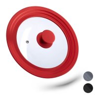 relaxdays Universal-Topfdeckel rot Ø 25,5 cm, 1 St.