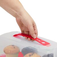 relaxdays Kuchen-Transportbox für Kastenform Ø 37,0 x 16,0 cm, 1 St.