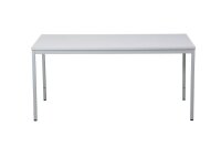 Gürkan Schreibtisch lichtgrau rechteckig, 4-Fuß-Gestell grau 160,0 x 80,0 cm