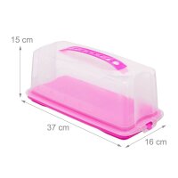 relaxdays Kuchen-Transportbox für Kastenform 37,0 x 16,0 cm  ( 10027899_52 )