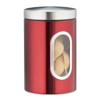 relaxdays Vorratsdose 17,0 cm hoch rot 1,4 l, 1 St.