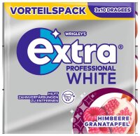 extra® PROFESSIONAL WHITE HIMBEERE GRANATAPFEL Kaugummis 20x 3x10 Dragees, 20 St.