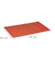 relaxdays Platzset rot 30,0 x 45,0 cm, 6 St.