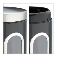 relaxdays Vorratsdose 17,0 cm hoch schwarz 1,4 l, 1 St.