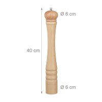 relaxdays Pfeffermühle braun Höhe: 40,0 cm, 1 St.