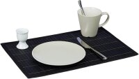 6 relaxdays Platzset schwarz 30,0 x 45,0 cm  ( 10020505_46 )