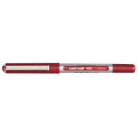 uni-ball eye micro UB-150E Tintenroller silber 0,2 mm, Schreibfarbe: rot, 12 St.