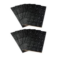 10 relaxdays Wandpaneele selbstklebend, schwarz 70,0 x 78,0 cm  ( 10026763_1064 )