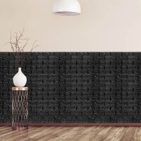 10 relaxdays Wandpaneele selbstklebend, schwarz 70,0 x 78,0 cm  ( 10026763_1064 )