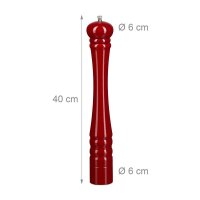 relaxdays Pfeffermühle rot 40,0 cm  ( 10020593_47 )