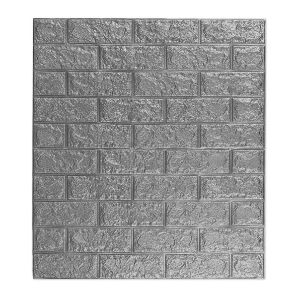 10 relaxdays Wandpaneele selbstklebend, grau 70,0 x 78,0 cm  ( 10026763_1061 )