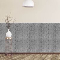 10 relaxdays Wandpaneele selbstklebend, grau 70,0 x 78,0 cm  ( 10026763_1061 )