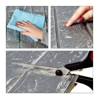 10 relaxdays Wandpaneele selbstklebend, grau 70,0 x 78,0 cm  ( 10026763_1061 )